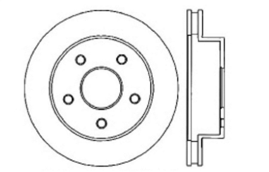 Sport StopTech Cross Drilled Brake Rotor; Front Left 128.67050L