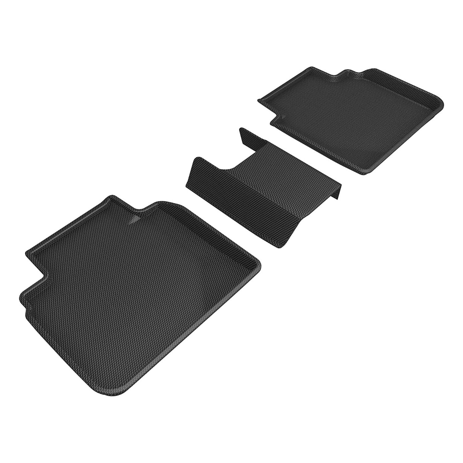 Kagu Floor Mat (Black) 3D MAXpider Custom Fit Compatible with Honda Accord 2023-2026 - Second Row