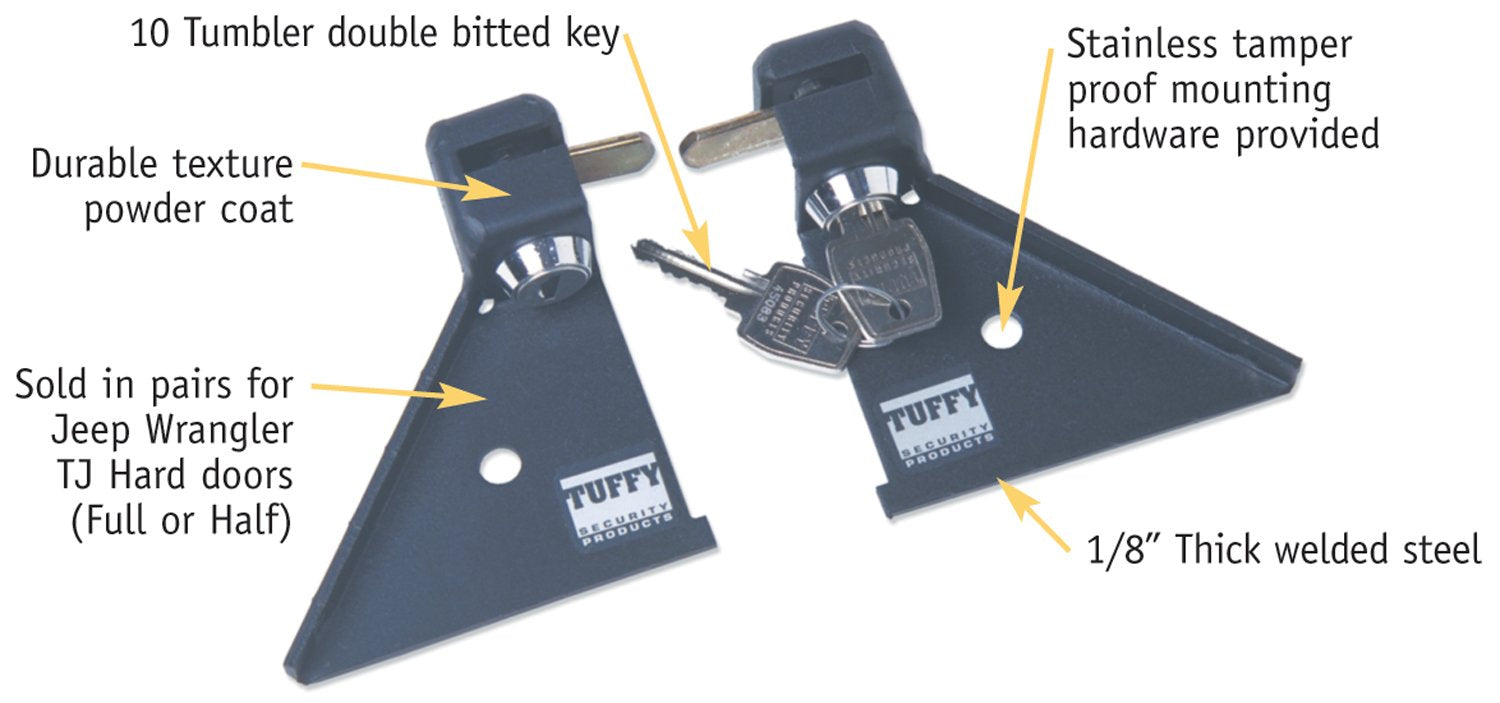 Door Locker Tuffy Security Products for Jeep Wrangler TJ, LJ | 1997-2006