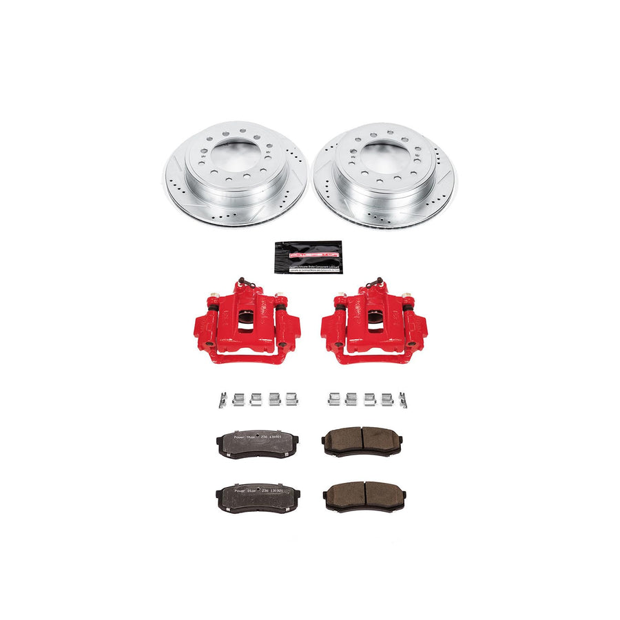 Brake Kit Power Stop KC5875A-36 with Caliper (Rear Truck and Tow), 1 Pack For Toyota FJ Cruiser 2010-2014 [Model Specific]