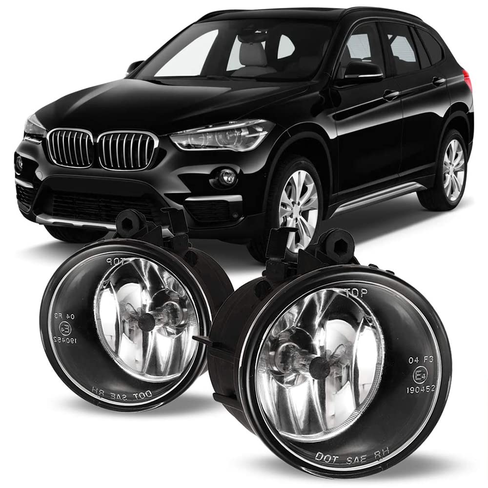 Replacement Winjet WJ30-0497-09 Fog Light Pair with Bulbs for 2016-2017 BMW X1, 2011-2017 BMW X3, 2015-2017 BMW X4