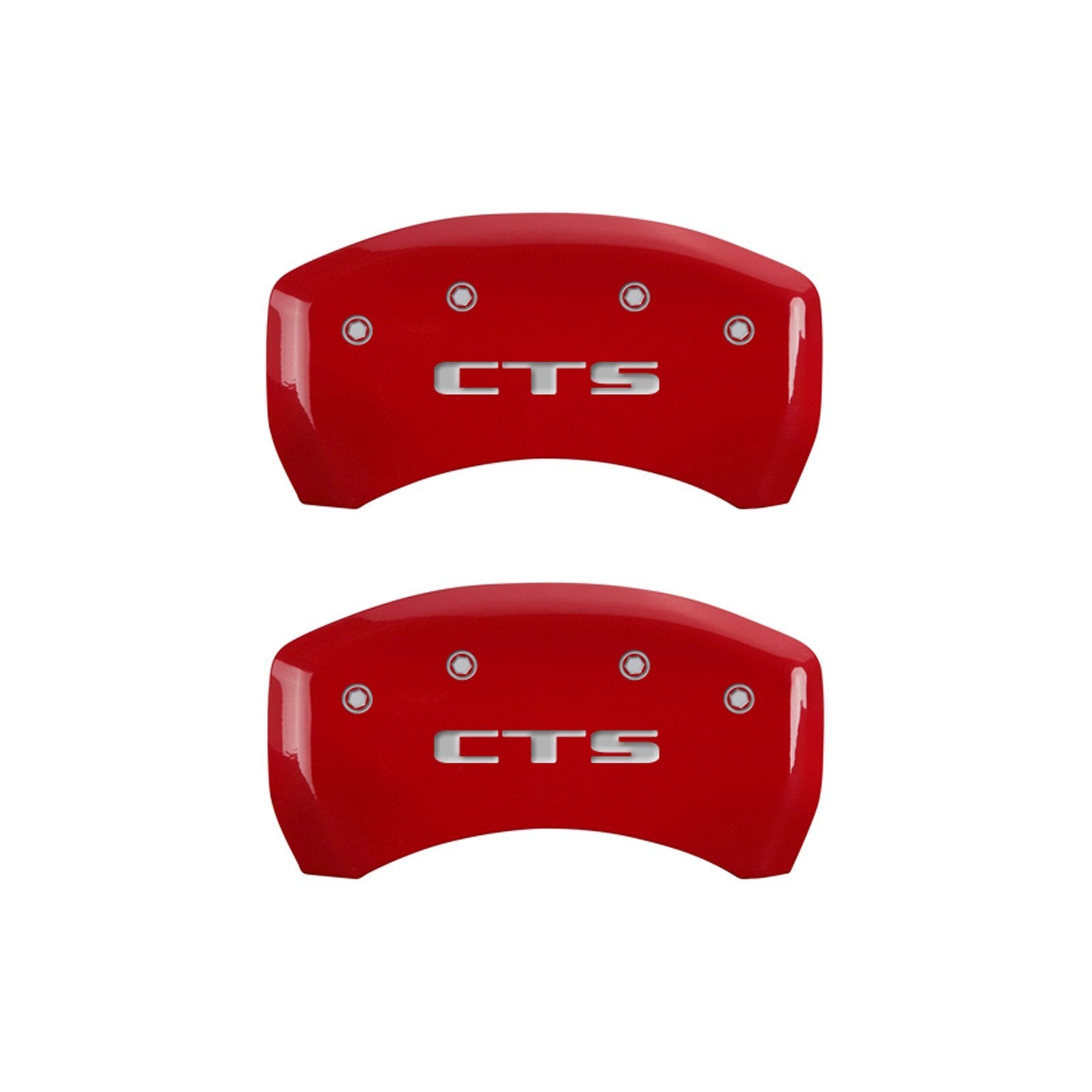 Caliper Covers MGP 35020SCTSRD with Red Powder Coat Finish, (Set of 4)