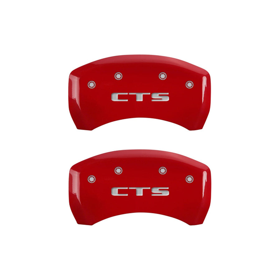 Caliper Covers MGP 35020SCTSRD with Red Powder Coat Finish, (Set of 4)