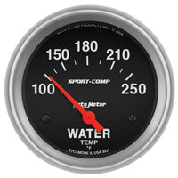 Auto Meter Sport-Comp 3531 Electric Water Temperature Gauge Regular, 2 5/8"