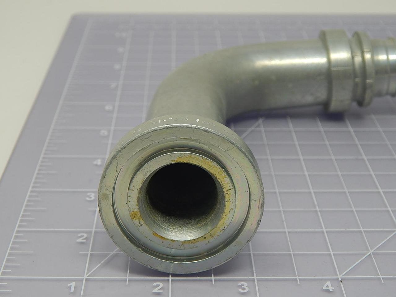 GlobalSpiral Couplings Gates 16GS-16FLH90-120, Code 62 O-Ring Flange Heavy, Zinc Plated Carbon Steel, 5.28", 90° Bent Tube, 1" ID