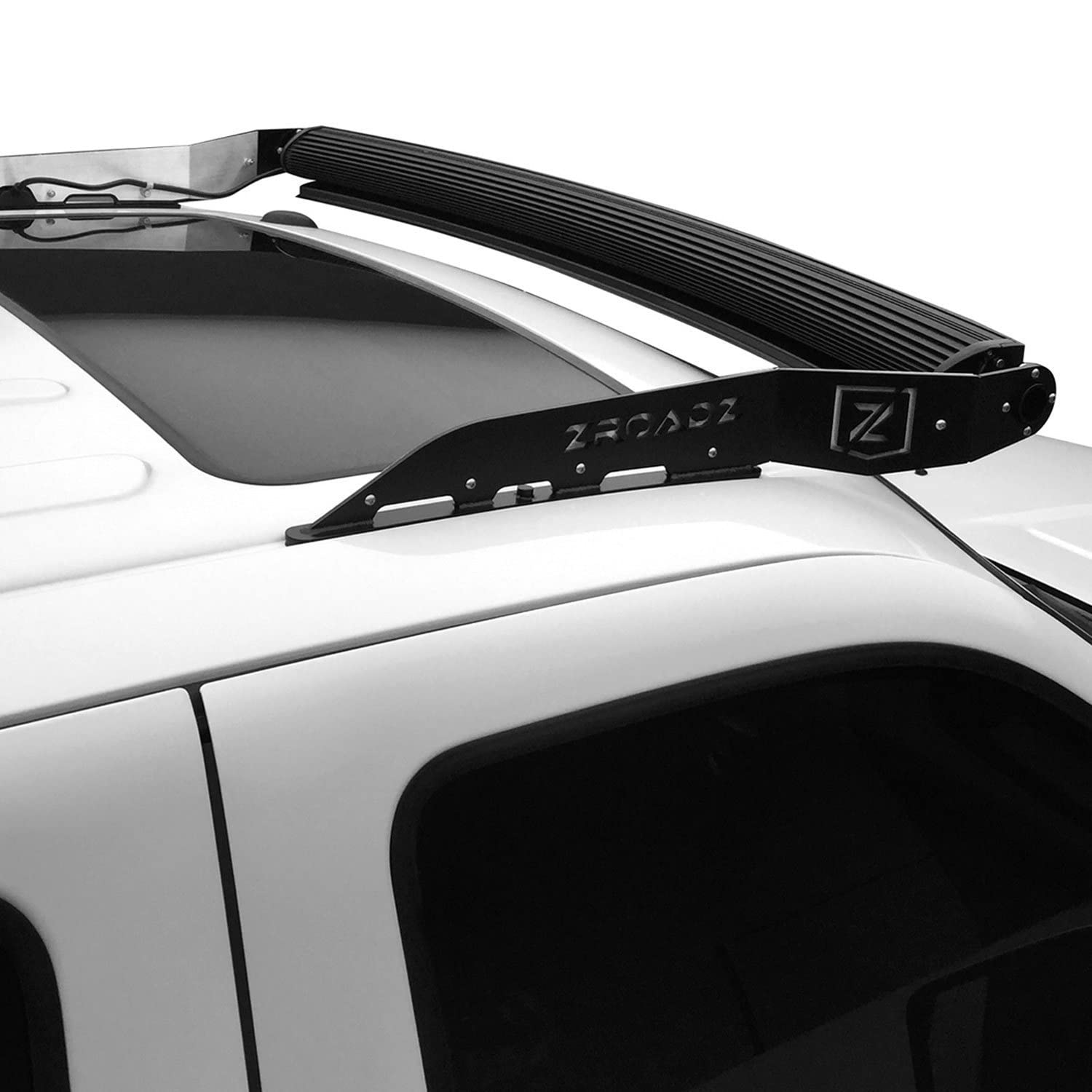 ZROADZ LED Bar Kit Front Roof Mounted - Compatible w/ 1999-2016 ALL Ford F-250, F-350, F-450, F-550 Complete Kit with Mounting Brackets, 52" Curved Zroadz Led bar & Wiring Harness- PN #Z335461-KIT-C