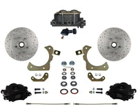 LEED BRAKES Front Disc Brake Conversion Kit Manual With Adjustable Proportioning Valve Maxgrip Xds Black Calipers