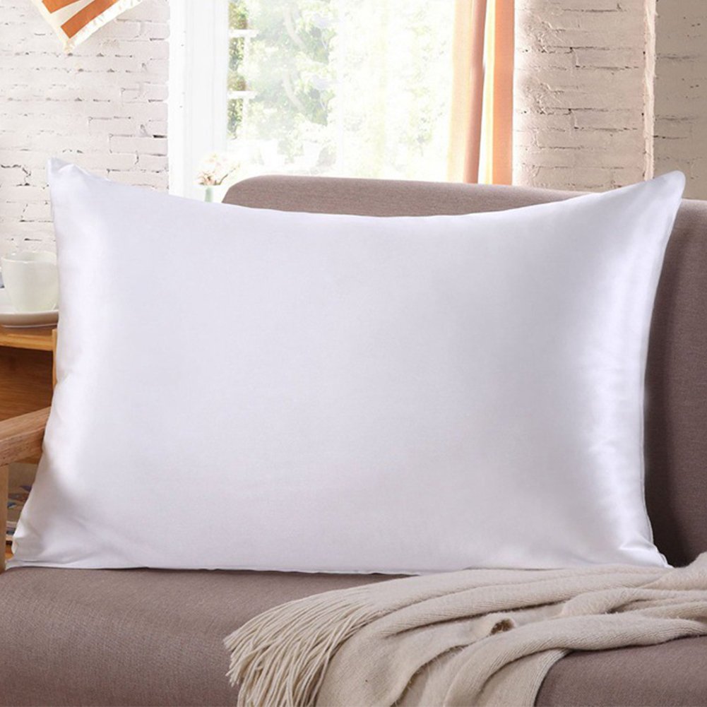 Silk Pillowcase YYWJ, Soft Natural Pillow Case With Zipper Pure Silk Hair/Skin-Care Pillow Covers Protectors 51cm x 76cm