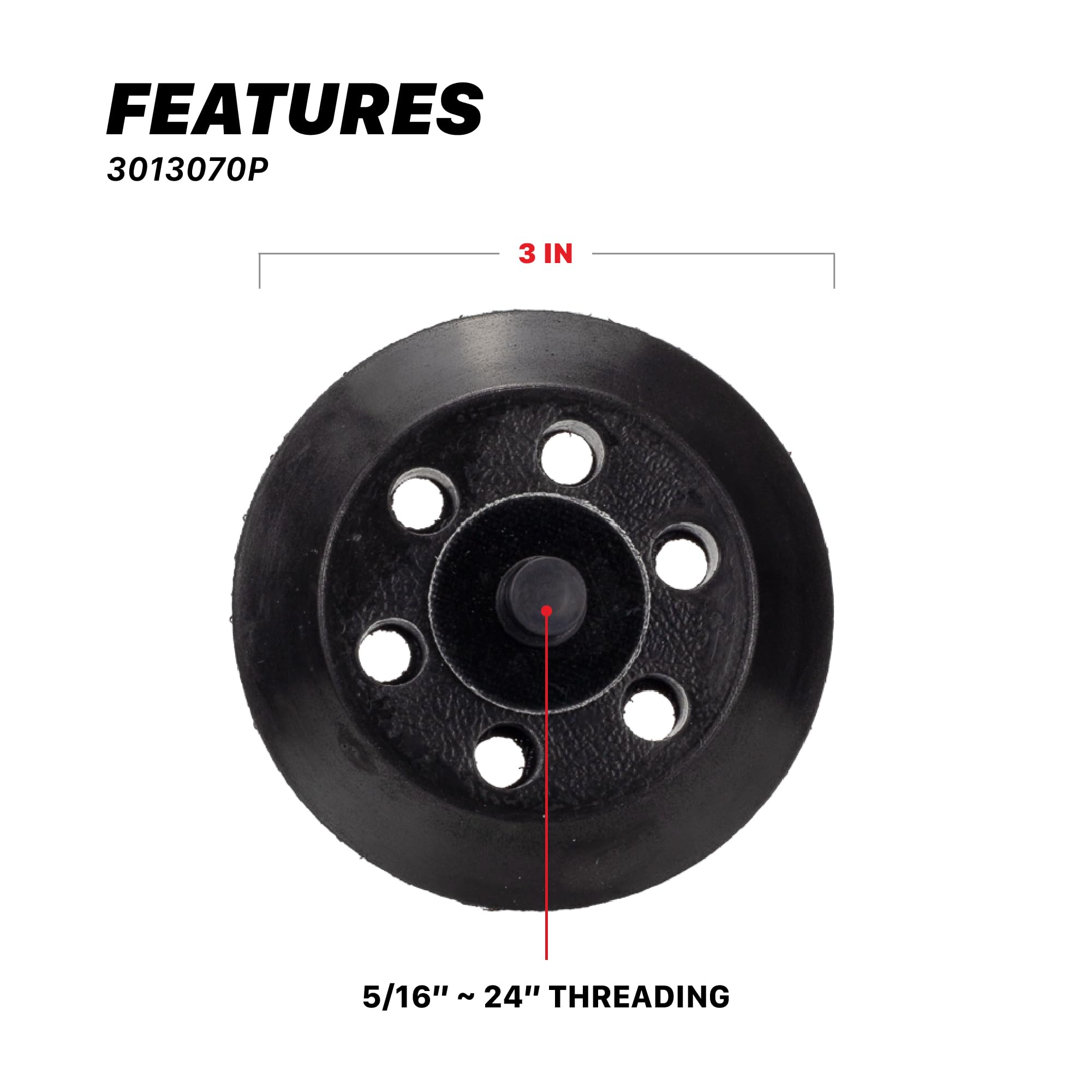 3” Maxshine Hook & Loop Dual Action Backing Plate – Universal Fit for High Speed DA Polishers 12000 OPM, Thermal Endurance, 5/16” ~ 24 Thread - Professional Detailing Accessory