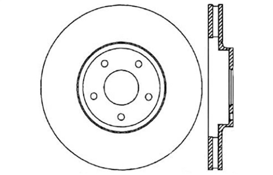 Sport Drilled/Slotted Brake Rotor StopTech 127.42075R (Front Right), 1 Pack