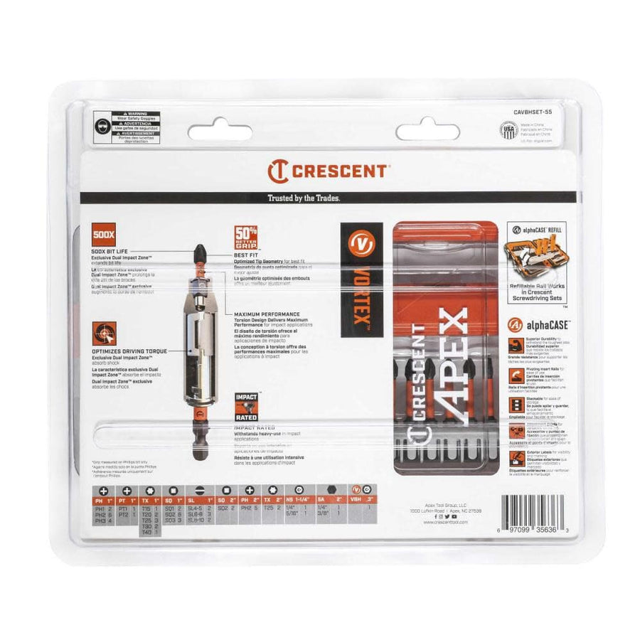VORTEX™ 55 Piece Bit Holding Fastening Set