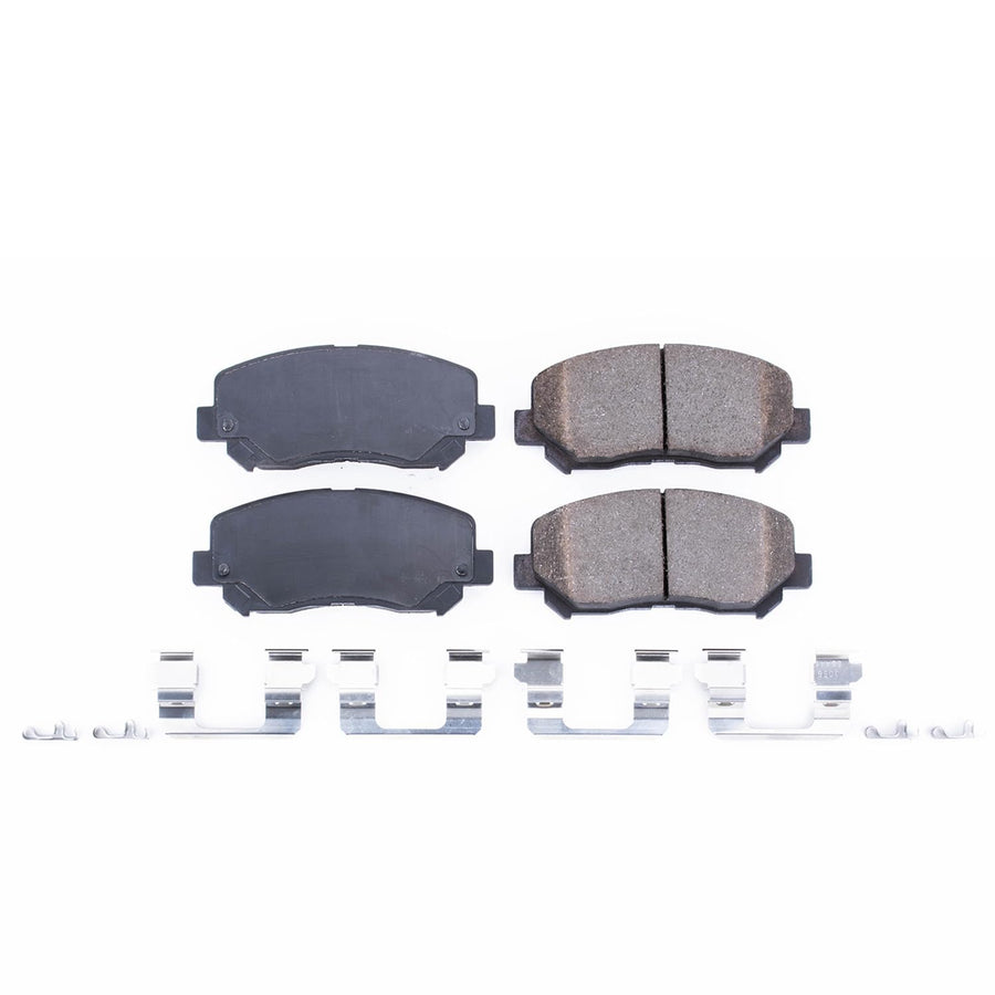 Power Stop Front Brake Kit For Jeep Cherokee 2014-22 | Chrysler 200 2015-17 - Ceramic Brake Pads With Installation Hardware, 17-1640A