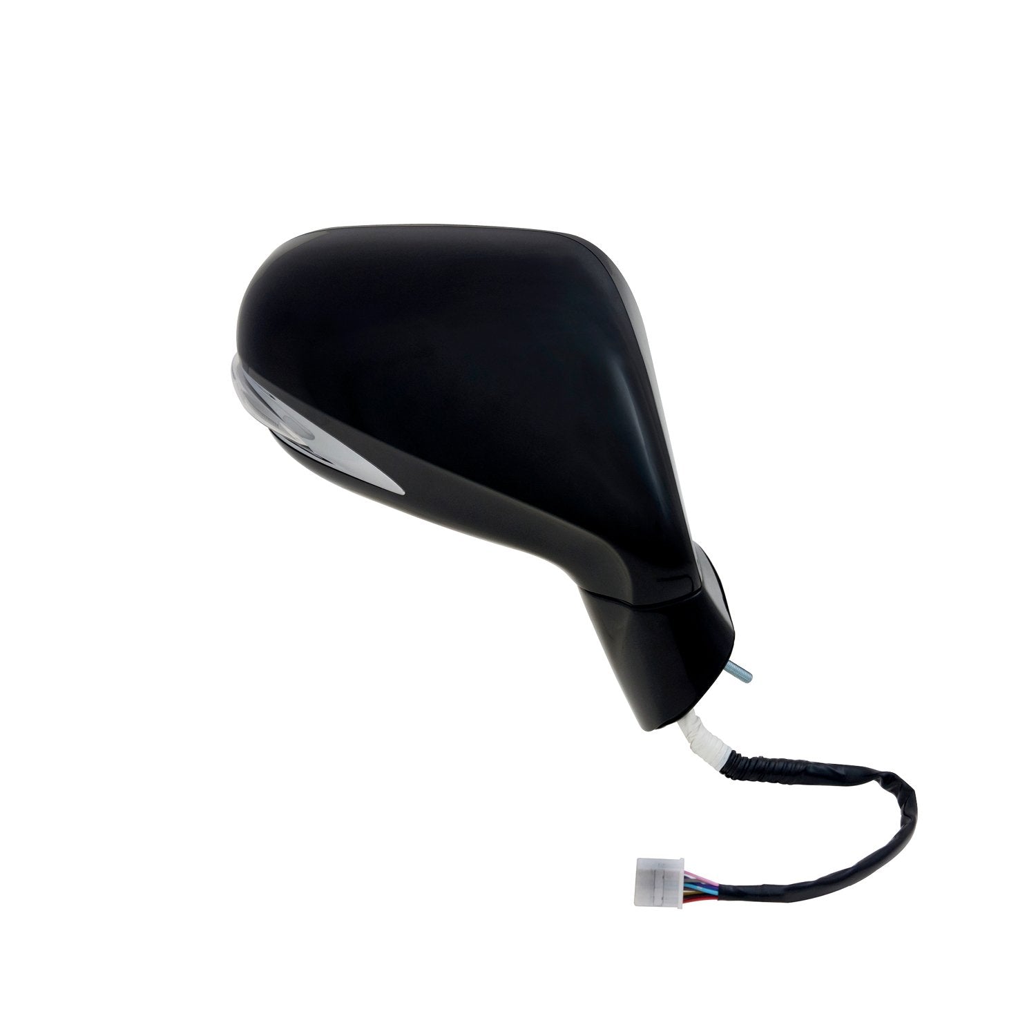 Fit System Mirror Passenger Side for, Lexus ES350, Black, PTM, w/Turn Signal, Puddle lamp, Memory, Foldaway w/o auto dimming, Heated Power