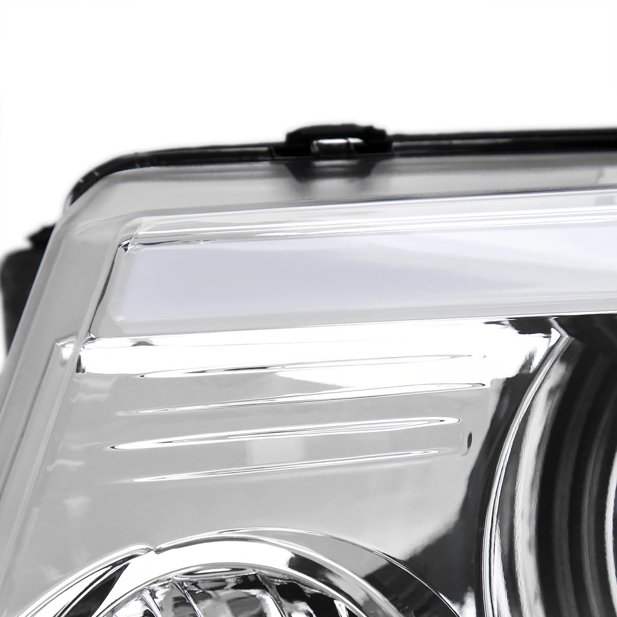 Chrome LED Tube Bar Projector Headlights SPEC-D TUNING Compatible with 2004-2008 Ford F-150, 2006-2008 Lincoln Mark LT, Left + Right Pair Headlamps Assembly