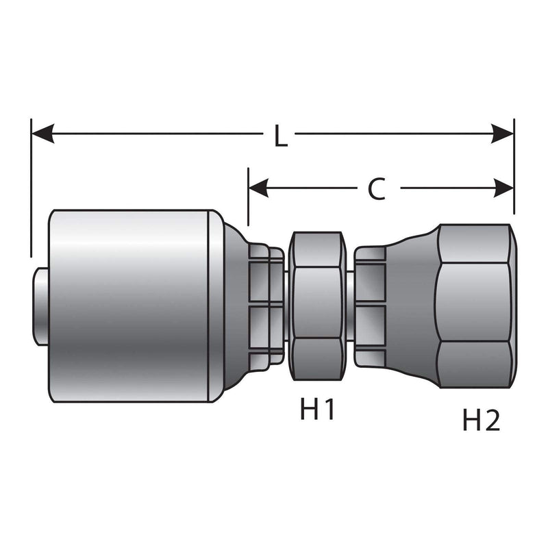 (4-Pack) G25540-0606 Gates 6G-6FABX Mega Crimp