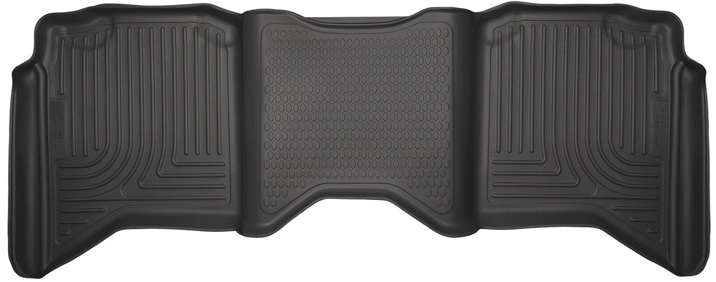 Weatherbeater Husky Liners Floor Mats | Fits 2019-2024 Ram 1500 (Classic Body), 2009-2018 Dodge Ram 1500, 2011-2018 Ram 2500, 3500, Crew CAB ONLY | 2nd Row, 1-pc Black - 19061
