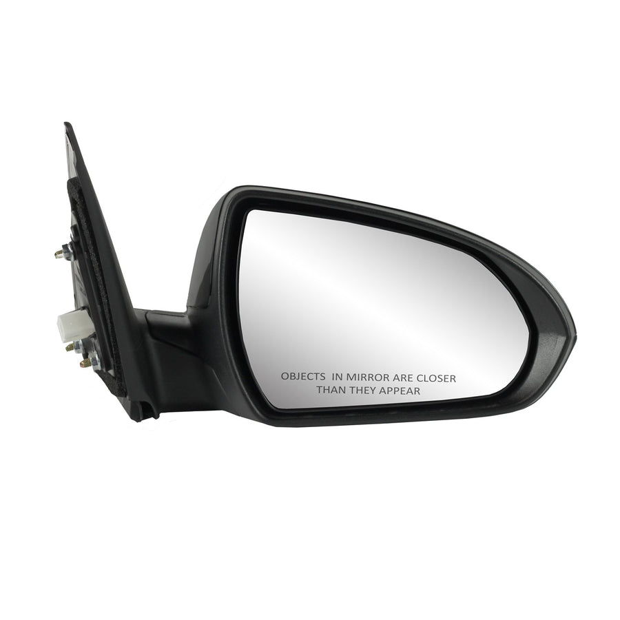 Fit System Side Passenger Mirror for Hyundai Elantra Sedan, US Built, Textured Black w/PTM Cover, Foldaway, w/o spot Mirror, Heated Power