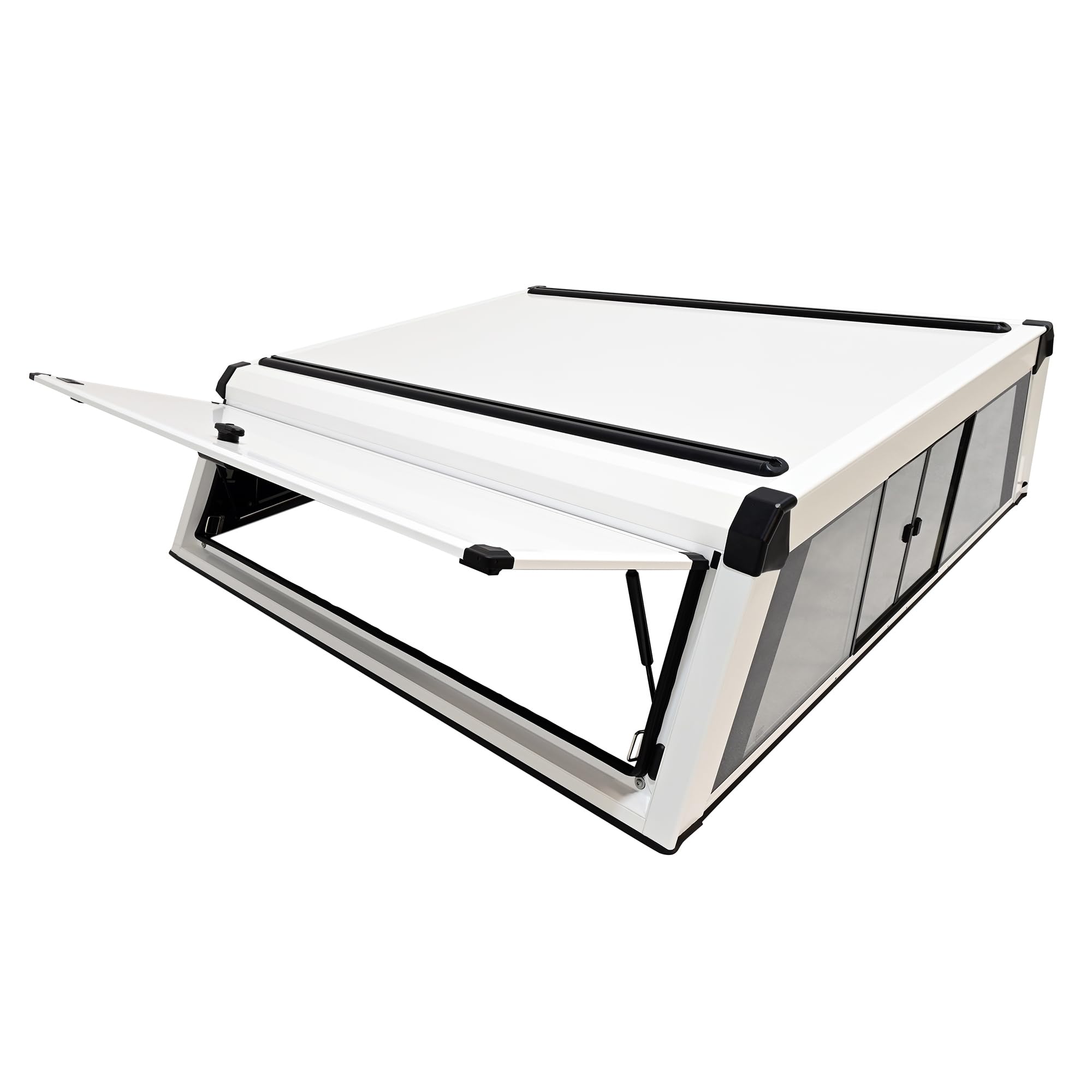 EXP Truck Cap Westin 16-15060S with Sliding Front Glass fits 2021-2026 F-150 2022-2024 F-150 Lightning 6'5" Bed Gloss White