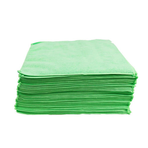All-Purpose MaxShine Premium Microfiber Cleaning Towel - 16"x16"/40x40cm Green