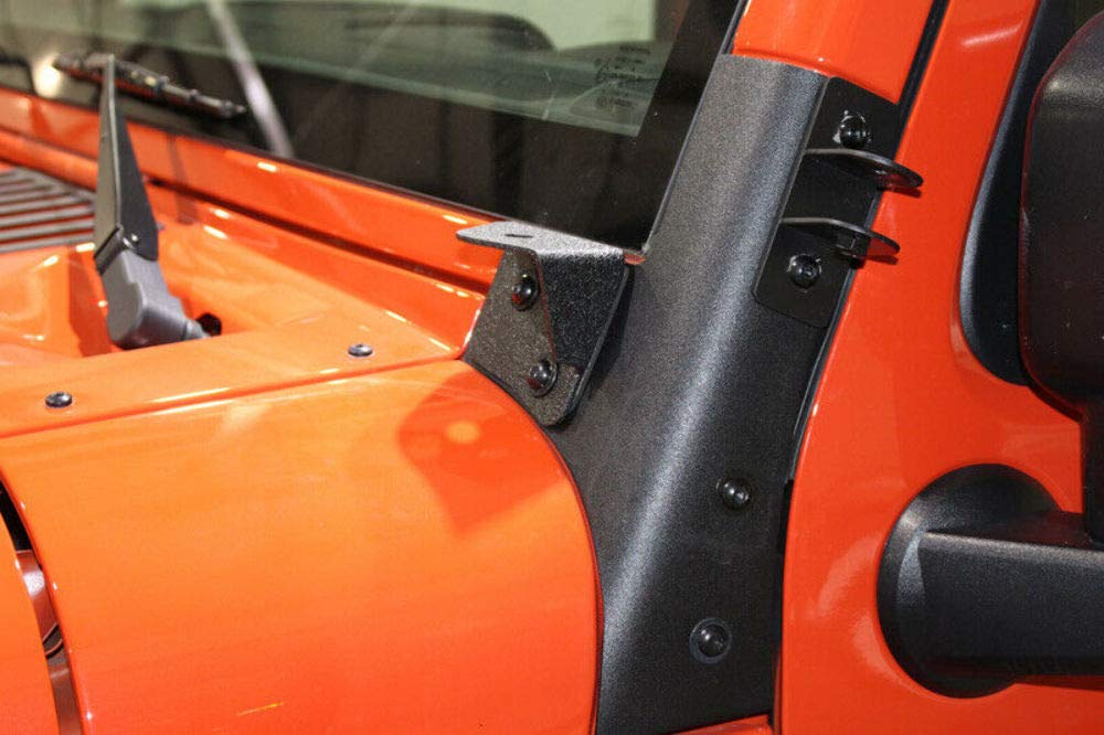 Jeep JK Windshield Light Bracket FISHBONE 07-17 Wrangler JK
