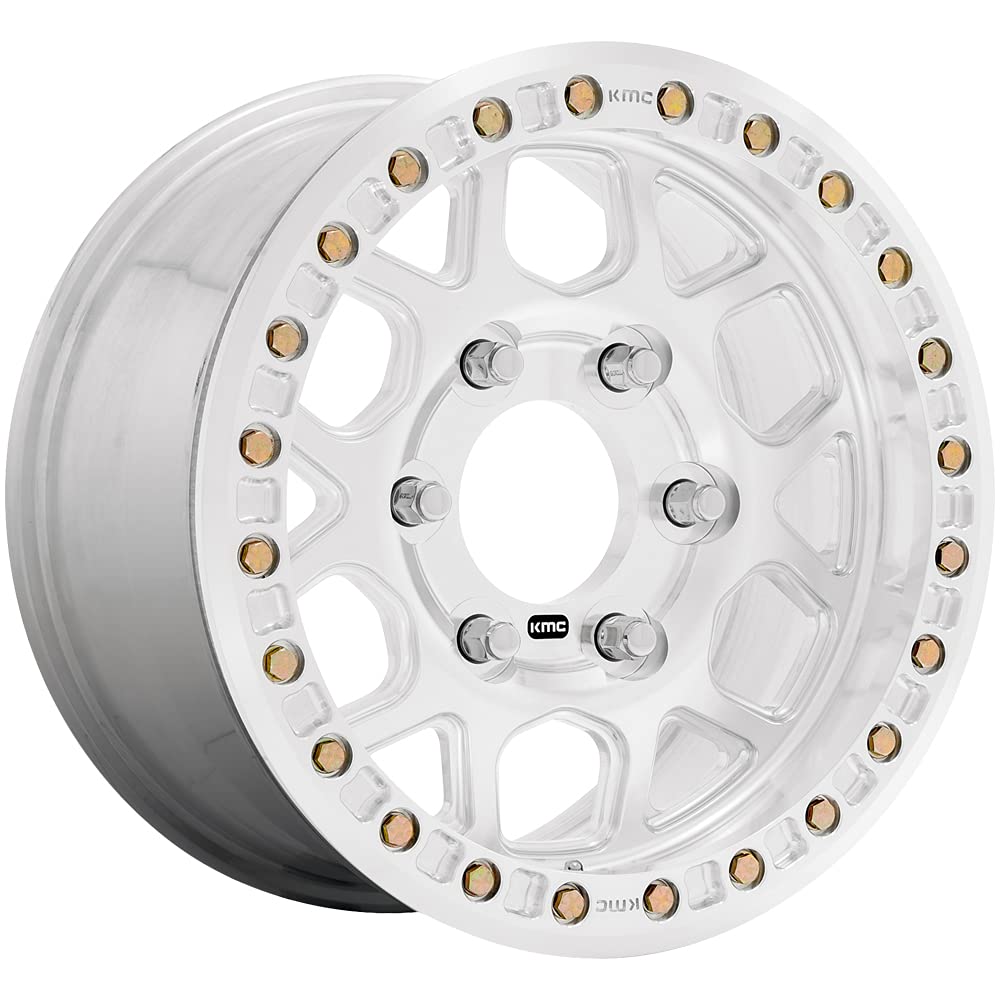 KMC Wheels KM444 RAW MACHINED BEADLOCK Wheel with Aluminum (17 x 9. inches /6 x 139 mm, 0 mm Offset)