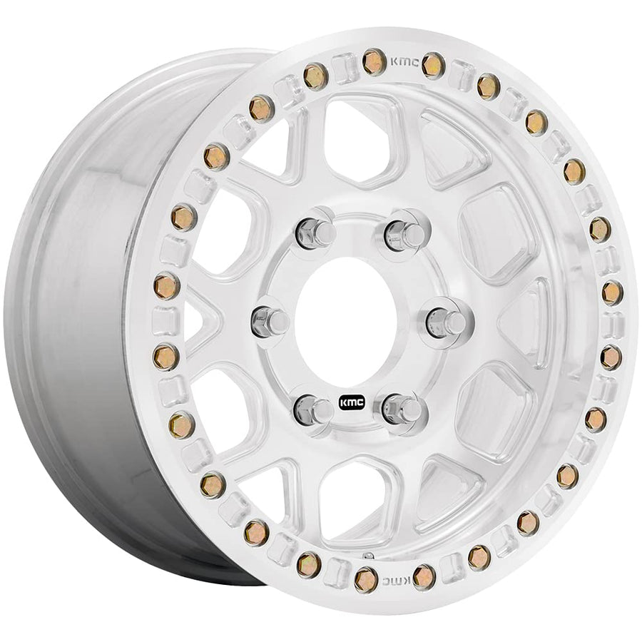 KMC Wheels KM444 RAW MACHINED BEADLOCK Wheel with Aluminum (17 x 9. inches /6 x 139 mm, 0 mm Offset)