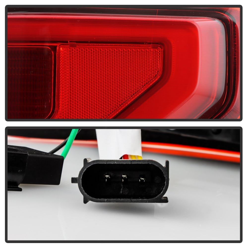 Ford F150 Spyder (POE) 15-20 (Dual Socket Fit 15-20) Blind Spot Look Full LED Tail Light - Red
