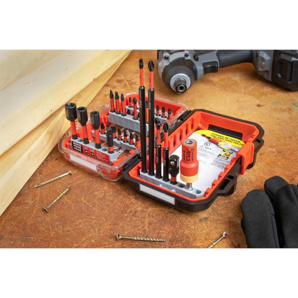 Apex Crescent Eshok-Guard Bit Set 40 Pc