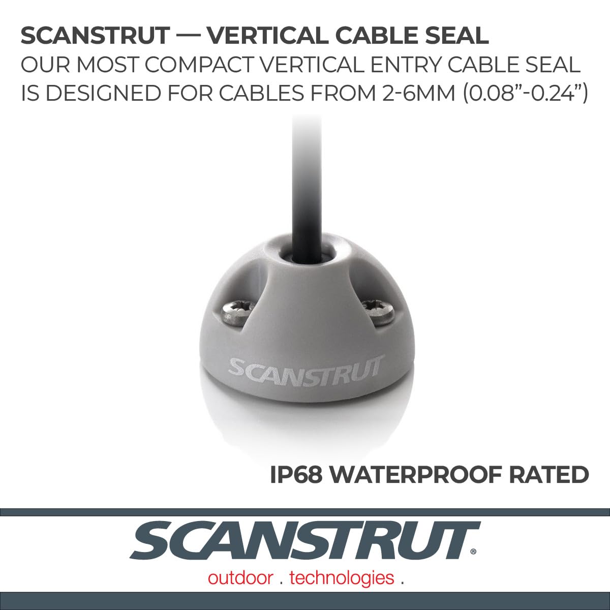Scanstrut Micro Cable Seal DS6-P for Cables from 2-6mm - Plastic, 1 Count (Pack of 1)