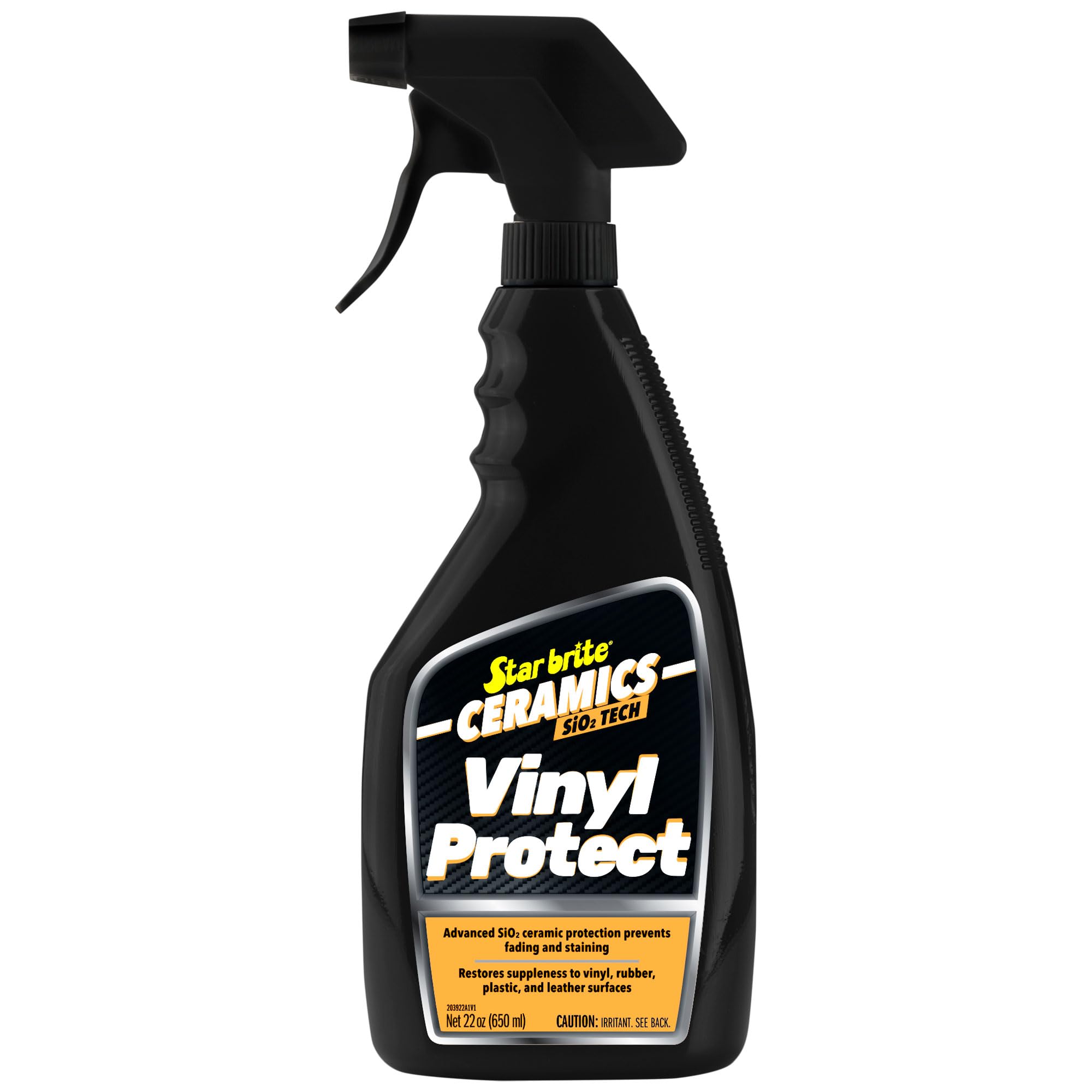 Ceramics STAR BRITE Vinyl Protect - Pina Colada Scent - Ultimate Upholstery & Vinyl Protection, SiO2 Infused, UV & Stain Resistant, 22 oz Spray (203922)