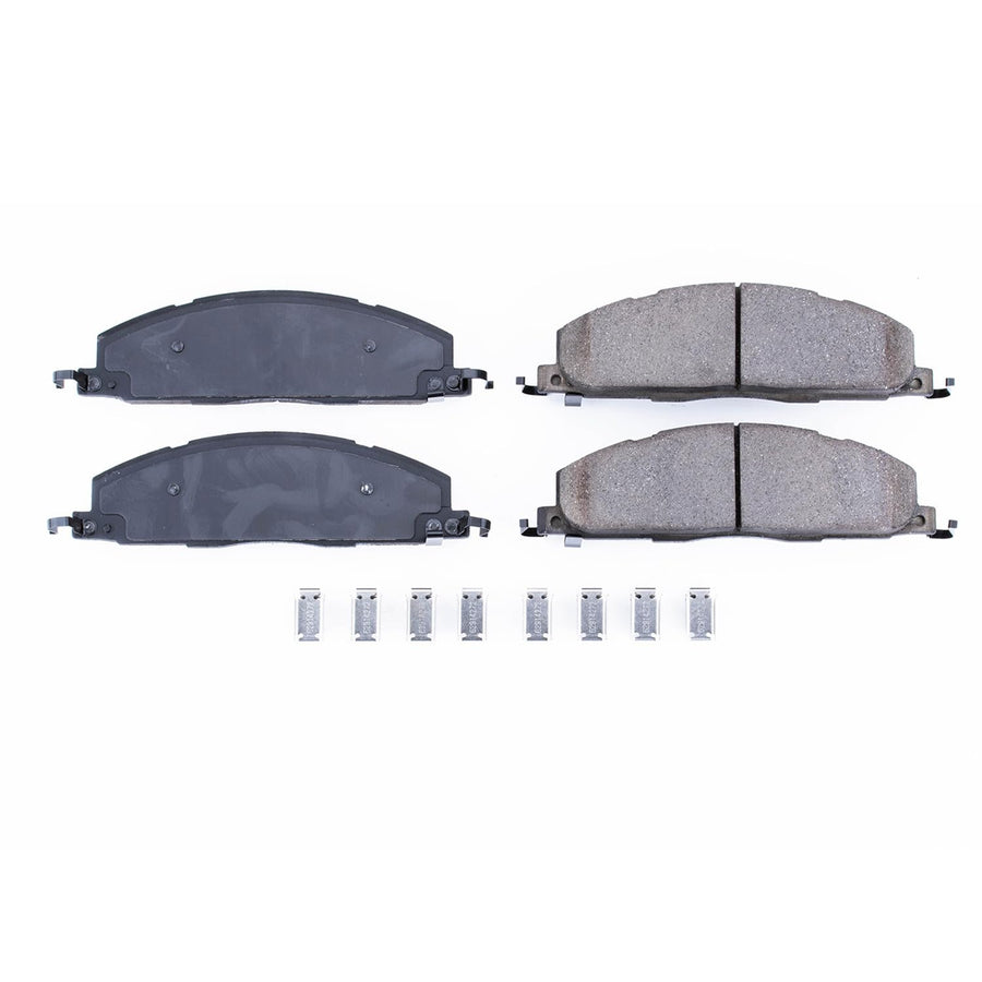 Power Stop Z17 17-1400 Rear Ceramic Brake Pads with Hardware For 2009 2010 2011 2012 2013 2014 2015 2016 2017 2018 Dodge Ram 2500 3500