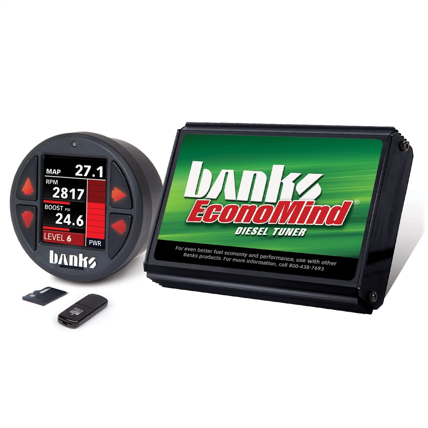 06-07 Dodge 2500/3500 Banks Power 5.9L Diesel Economind Diesel Tuner w/Banks iDash-1.8 DataMonster (61449)