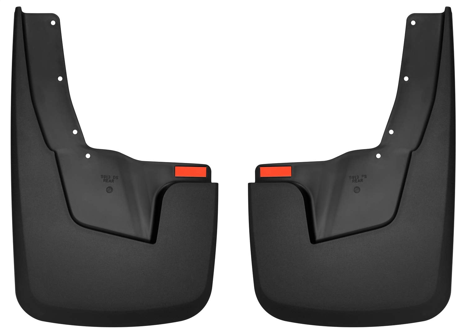 Rear Mud Guards — Husky Liners | Fits 2019-2024 Dodge Ram 1500 ONLY Fits Models with Factory OEM Fender Flares - Black, 2 Pc. | 59131