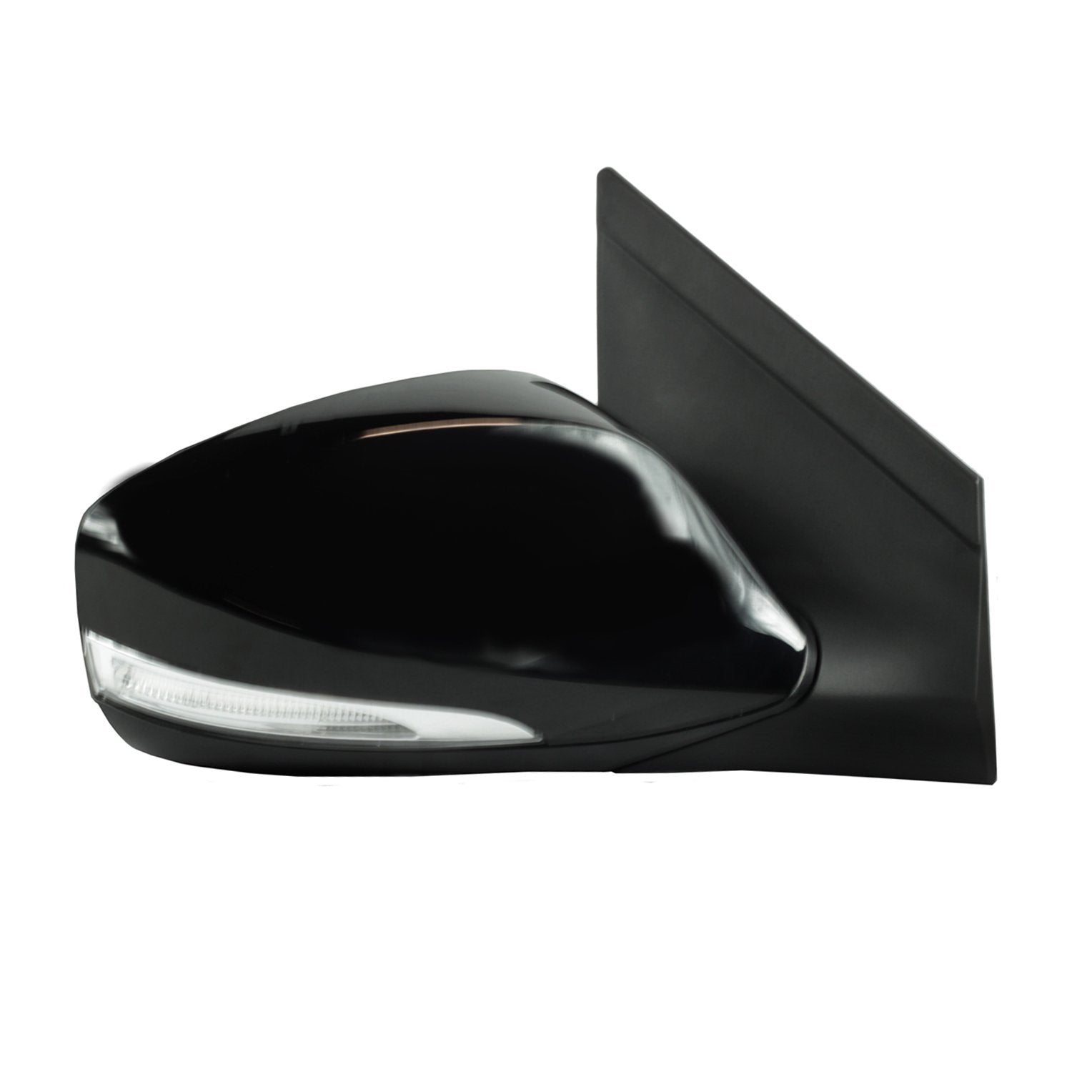 Fit System Side Passenger Mirror for Hyundai Elantra GT Model Only, Textured Black w/PTM Cover, w/Turn Signal, Foldaway, w/o spot Mirror, Heated Power