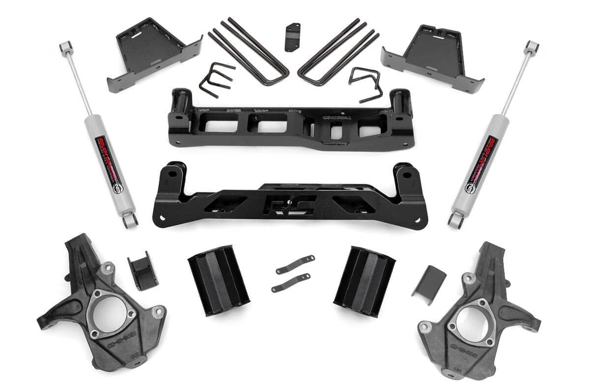 7.5" Rough Country Suspension Lift Kit with Strut Spacers/N3 Shocks for Chevy Silverado & GMC Sierra 1500 (2007-2013) 2WD