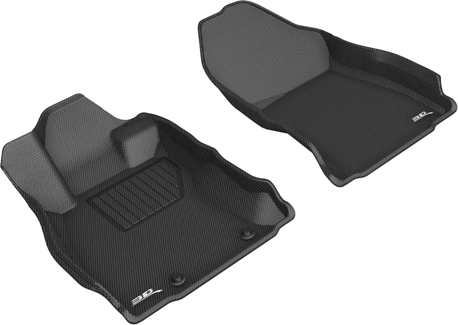 Kagu Floor Mat (Black) 3D MAXpider Custom Fit Compatible with Subaru Forester 2019-2023 - Front Row