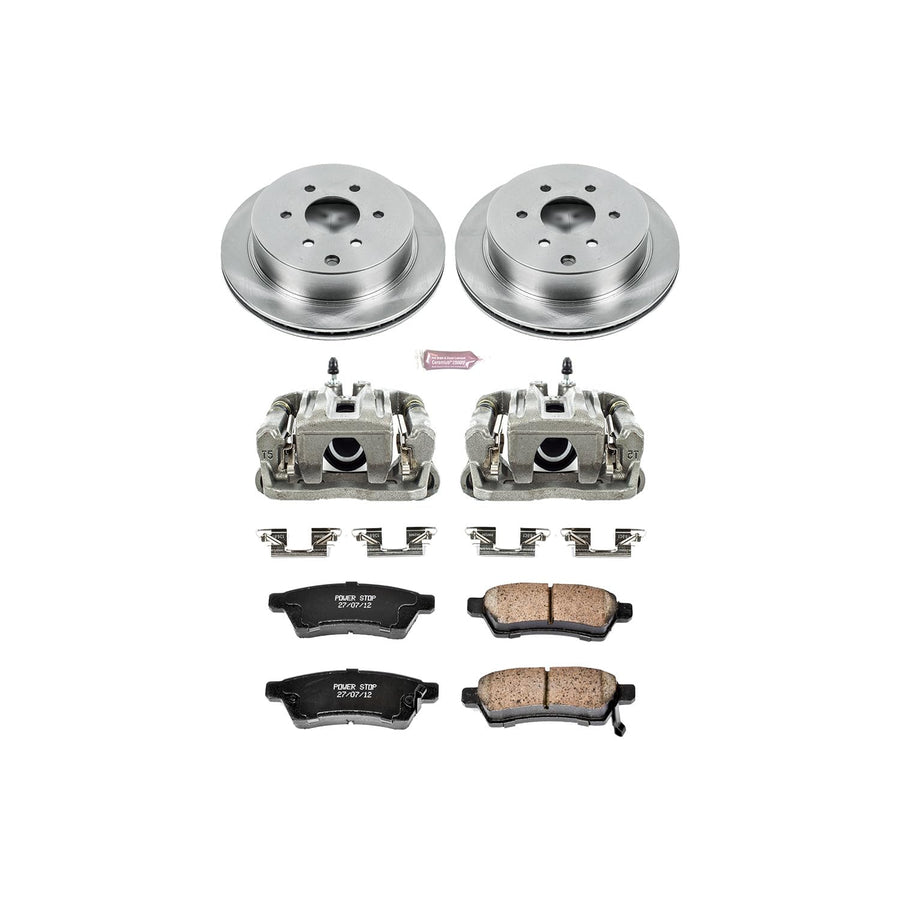 Power Stop KCOE4621 1-Click OE Replacement Brake Kit with Calipers For Nissan Frontier 2005-2022, Nissan Xterra 2005-2015, Suzuki Equator 2009-2012 [Model Specific]