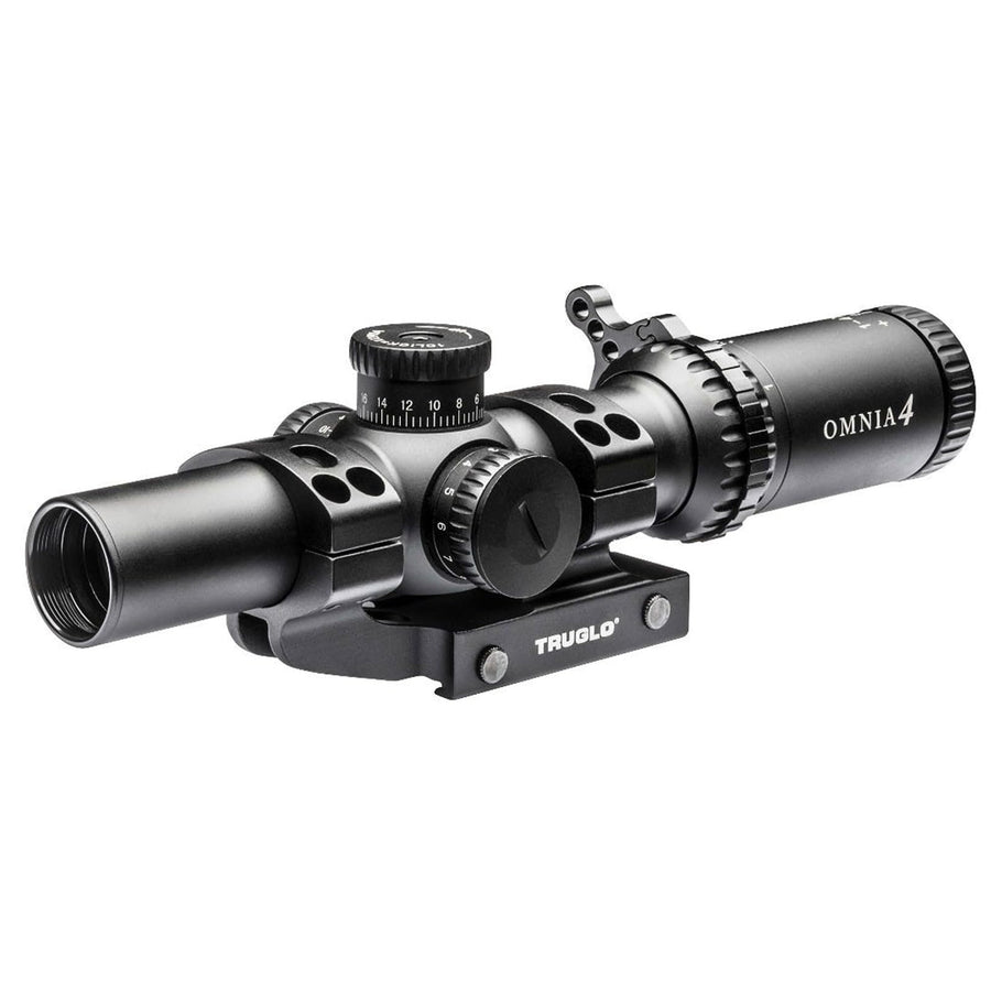 OMNIA TRUGLO Tactical Rifle Scope Low Power Variable Optic, 1-4 x 24mm, Black