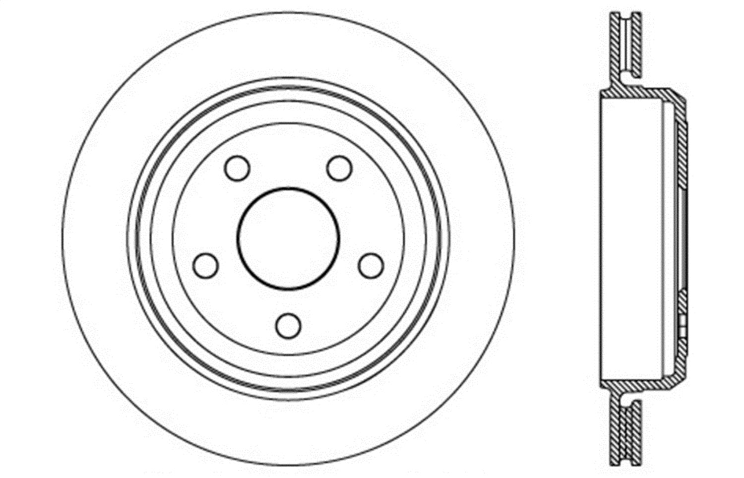 Sport Drilled/Slotted Brake Rotor StopTech 127.58007R (Rear Right), 1 Pack