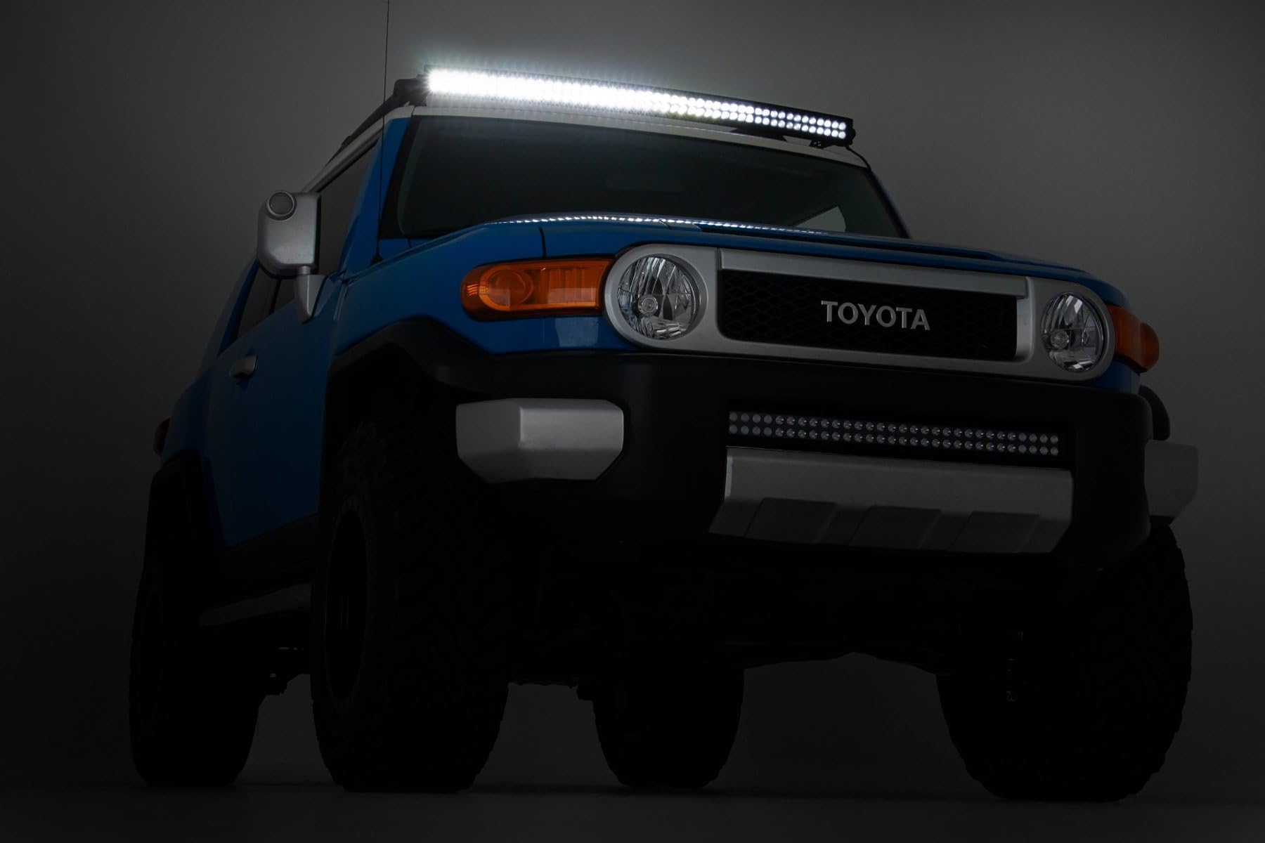50" Rough Country Curved Dual Row LED Light Bar - 23,040 Lumens Cree LEDs, 288W Spot/Flood Combo, Off-Road Waterproof Lighting
