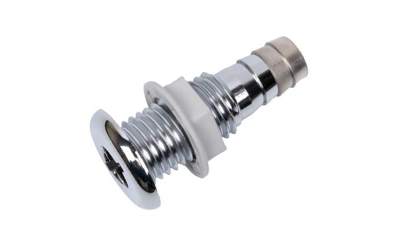 3/4" T-H Marine Straight Thru-Hull Fitting | Durable UV Stabilized Chrome Plated Plastic Marine Hose Connection | Reliable Thru-Hull Solutions for OEM and DIY Boating Applications