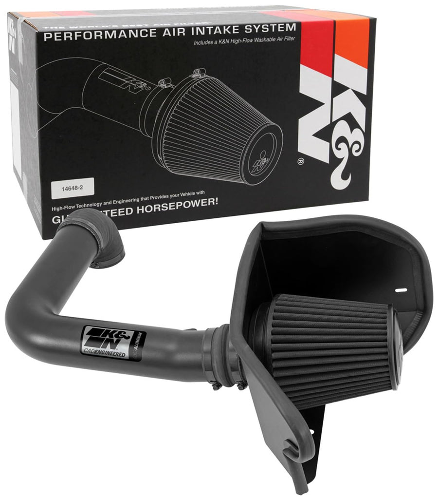 Cold Air Intake System K&N: Dry-Flow Air Filter, Increase Performance & Towing: Compatible with 2004-2008 FORD/LINCOLN: Expedition, F150, Lobo, Mark LT, 71-2556