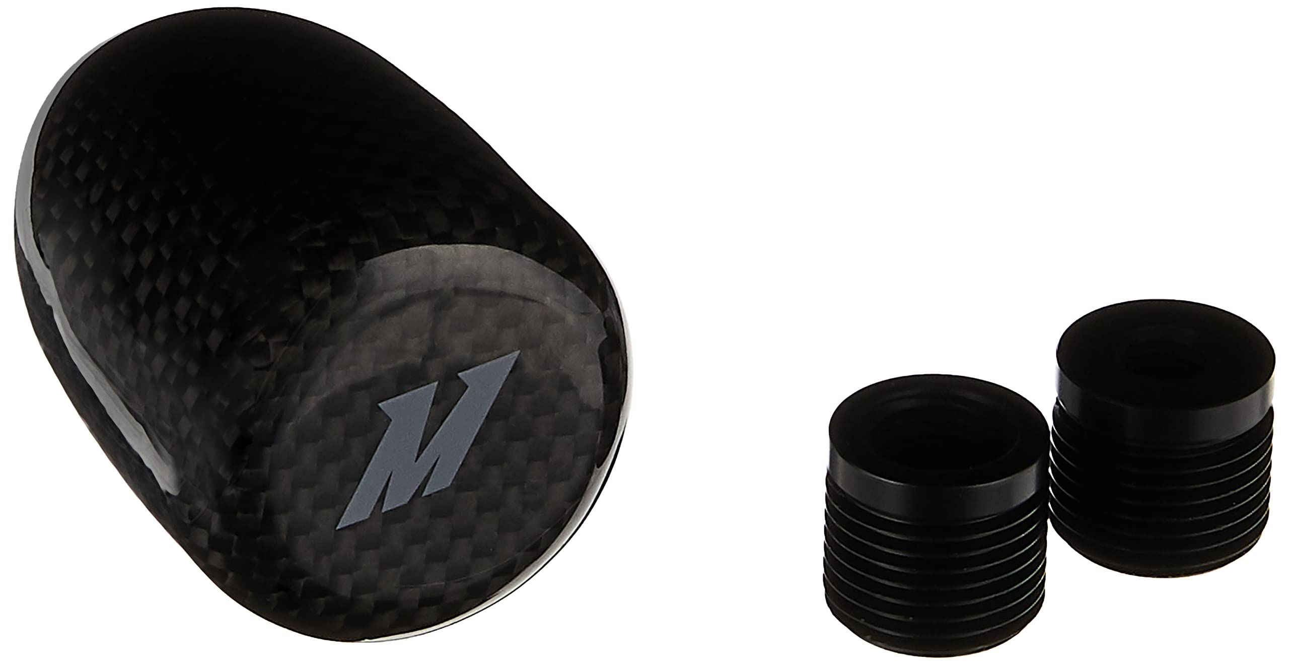 Mishimoto Carbon Fiber Shift Knob MMSK-CF, with 3 Thread Pitch Inserts for Universal Fit, Black