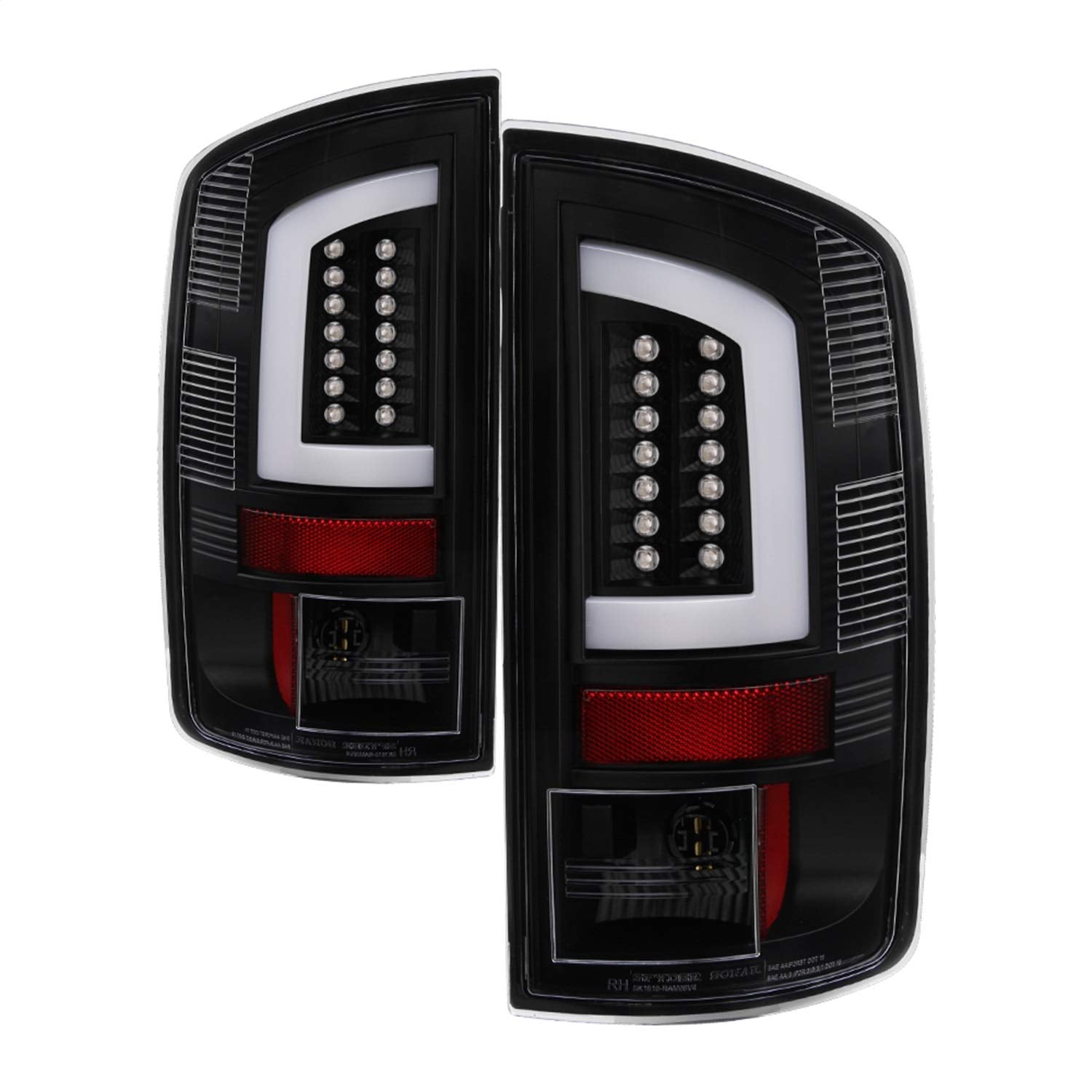 Dodge Ram 07-08 1500 / Ram 07-09 2500/3500 Spyder 5084262 Version 3 Light Bar LED Tail Lights - Black