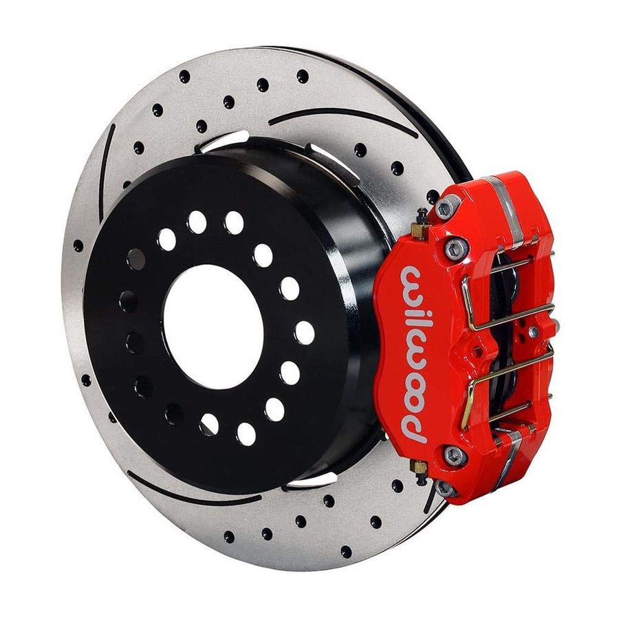 WILWOOD 140-13181-DR P/S DPL Kit, Drilled-Red, New Big Ford 2.50" Offset