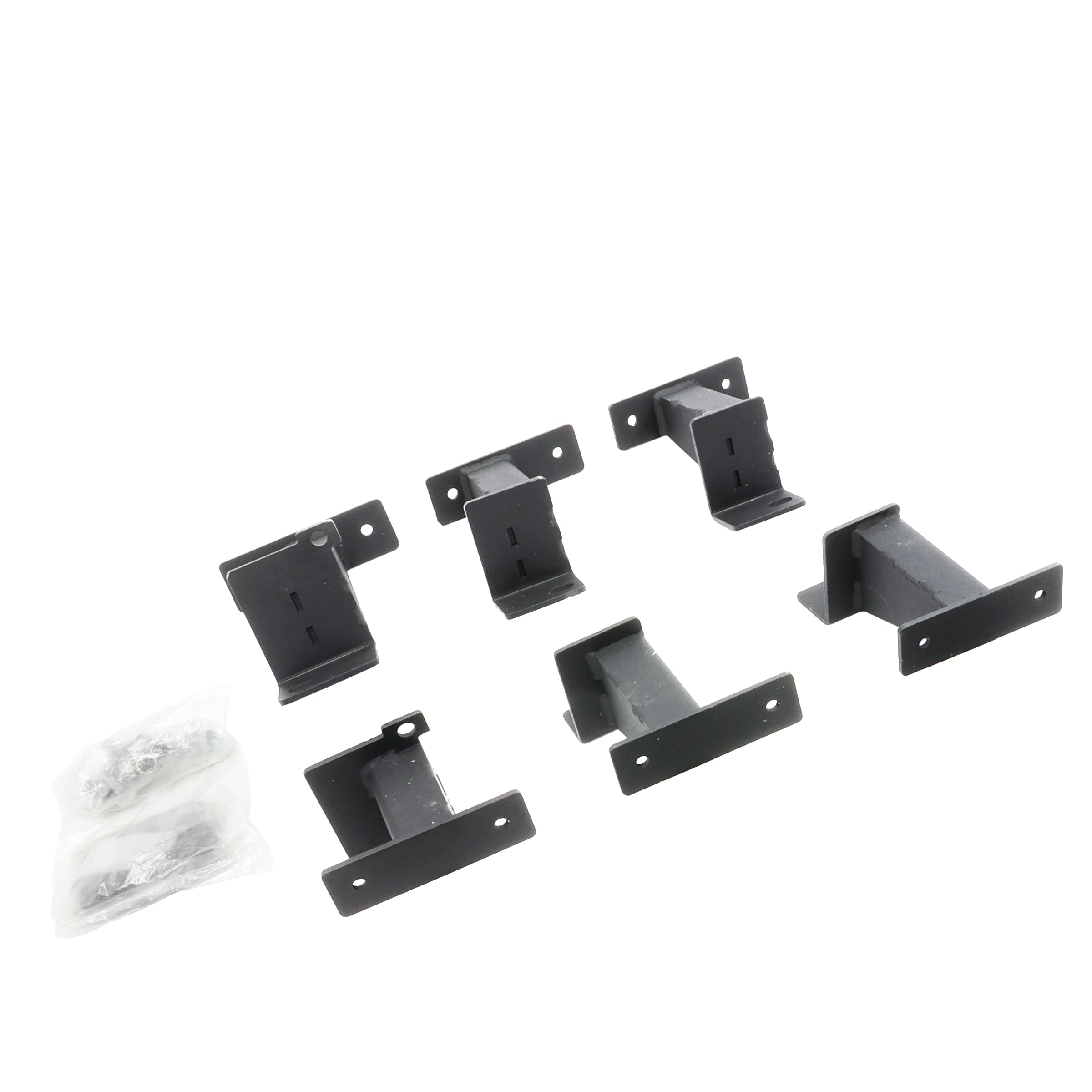 Dominator Xtreme Go Rhino Frame Slider Brackets | Mild Steel, Textured Black | FSD4506TK | Fits 2018-2024 Jeep Wrangler JLU, 4-Door