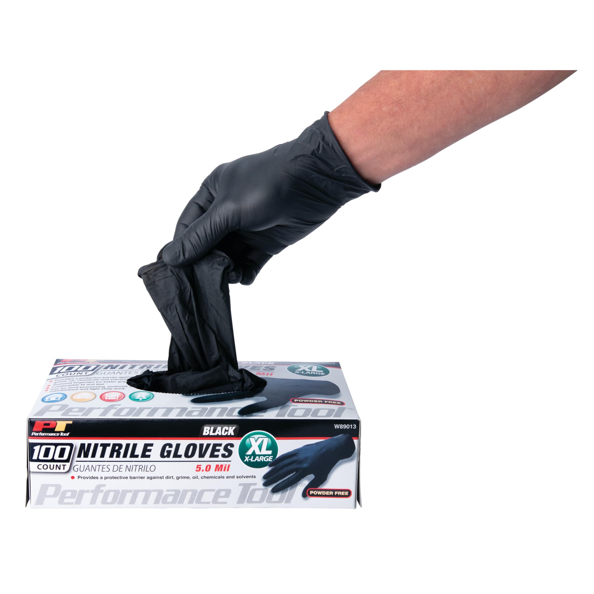 Medium Performance Tool W89011 Black Nitrile Gloves
