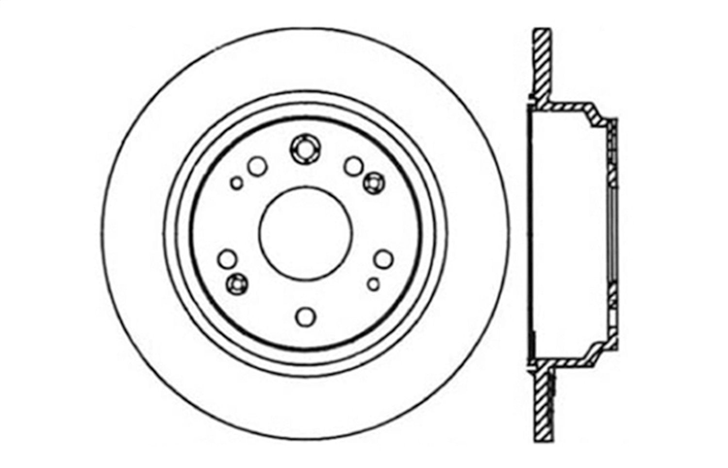 StopTech Sport Drilled/Slotted Brake Rotor 127.40054L (Rear Left), 1 Pack