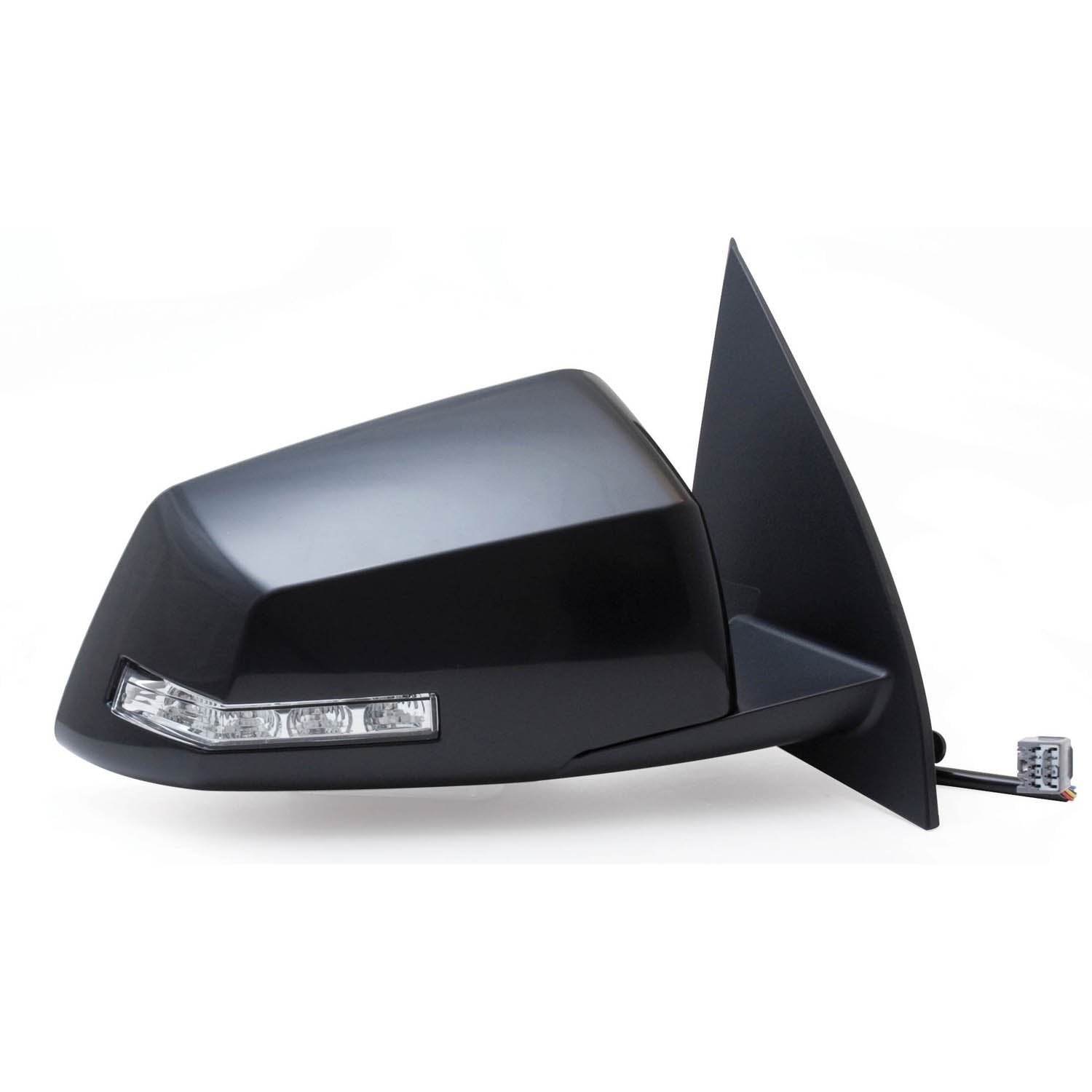 62127G Fit System Passenger Side Mirror for Chevy Traverse, GMC Acadia, Saturn Outlook, 2nd Design, Textured Black & PTM, w/Turn Signal, Foldaway, Heated Power