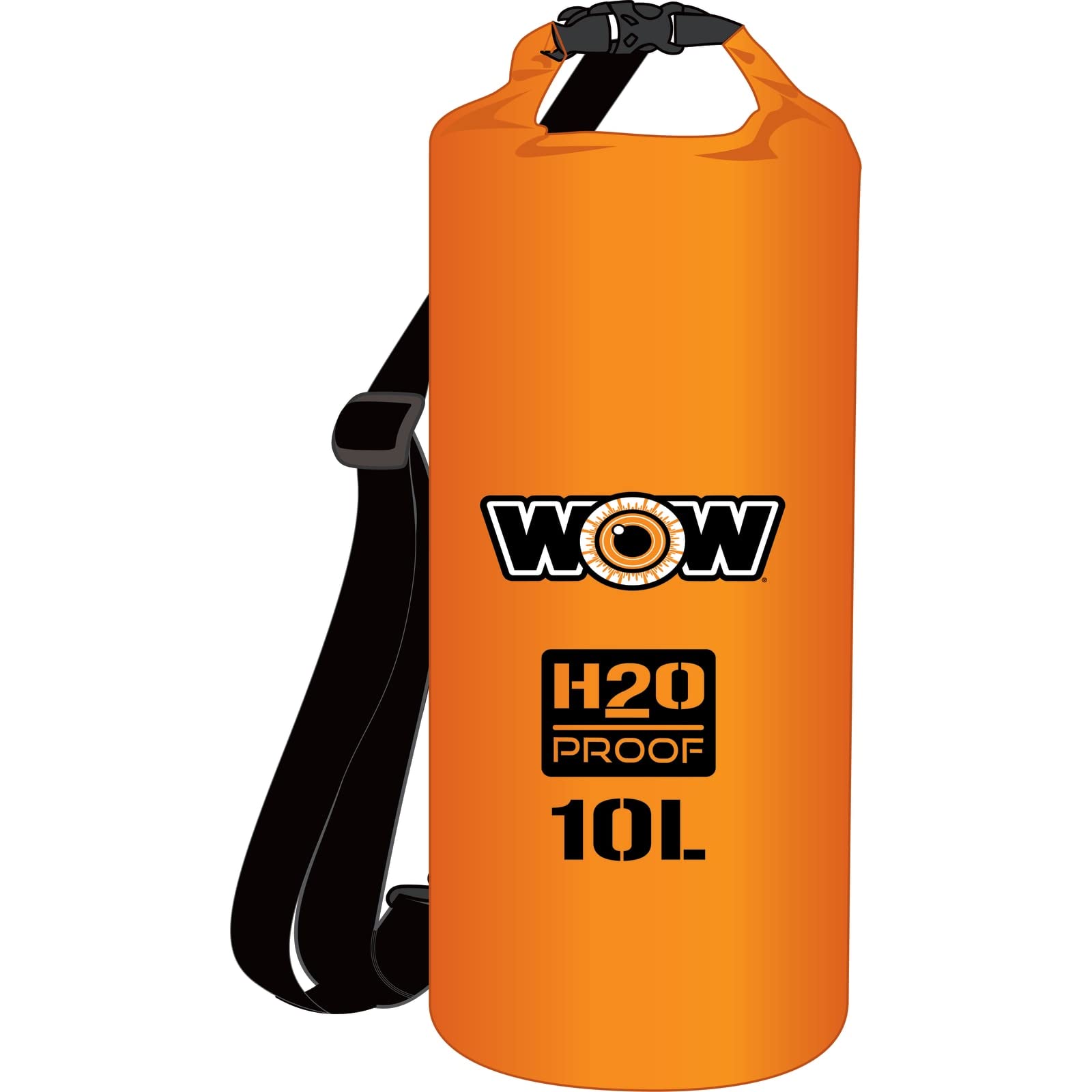 H2O Proof WOW Sports Dry Bag, Waterproof Backpack with Mesh Sides and Internal Phone Pocket, Waterproof Bag for Boating, Kayaking, Fishing, and More